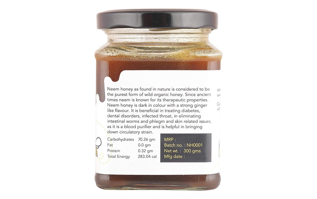 Weguarantee Organics Neem Raw Honey    Glass Jar  300 grams